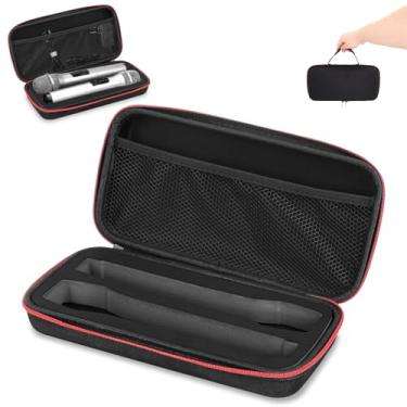 Imagem de Estojo de Transporte para Microfone Sem Fio, Estojo para Microfone Portátil, Caixa de Armazenamento para Microfone Duplo Portátil, Organizador de Viagem para Microfones para Receptores