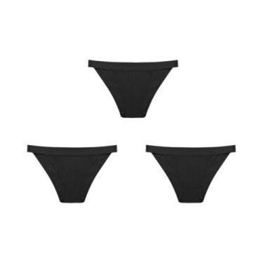 Imagem de Conjunto De Calcinhas De Algodão Com Cintura Baixa Para Mulheres, 3 Pe