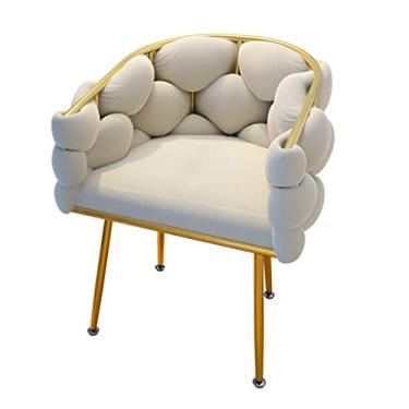 Imagem de Poltrona moderna rosa com pernas douradas, cadeira de jantar confortável para sala de maquiagem - poltrona lateral de couro resistente para cozinha - Cadeira de destaque elegante