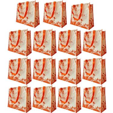 Imagem de Sacola De Ombro Ecobag Bolsa Ecologica Kit 15 Uni Mercado Compras Saco Retornavel Dobravel Multiuso