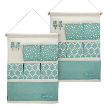 Imagem de Kit Organizador Porta-trecos Para Pendurar Jacki Design – 2 Peças