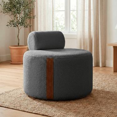 Imagem de Poltrona Decorativa Orgânica Erica Luxo Sala Bouclê Moderna