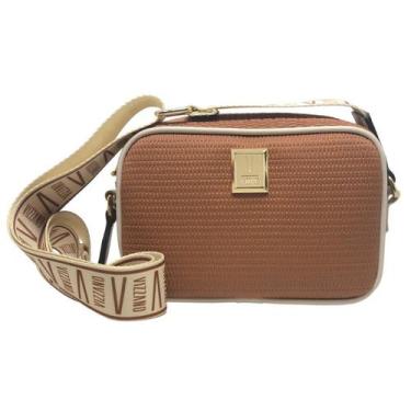 Imagem de Bolsa Feminina Alça Média Vizzano, Camel, Branco off, Camel, UN