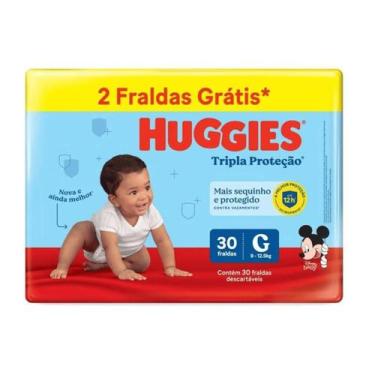 Imagem de Fralda huggies rápida absorção g 9 a 12,5 kg pacote econômico