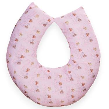Imagem de Almofada de Amamentação para Bebe Menina com Capa Removível - AVM Enxo