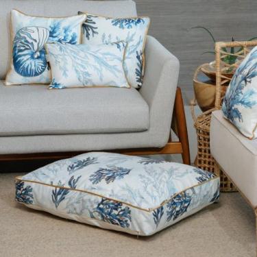 Imagem de Kit 5 Capas Almofadas Linhão Lar Doce Mar e Caminha Futon Pet - AMOFAD