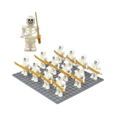 Imagem de Blocos De Montar Exército De Esqueletos De Halloween, Guerreiros Ninja