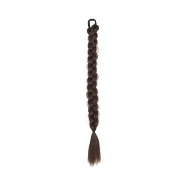 Imagem de Extensão De Cabelo Sintético Rabo De Cavalo Trançado Estilo Box Twist 