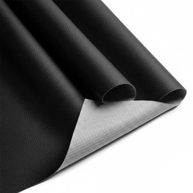 Imagem de Tecido Casco 140cm – Courvin Sintético Durável Para Estofados, Móveis E Decoração PVC E Substrato Preto