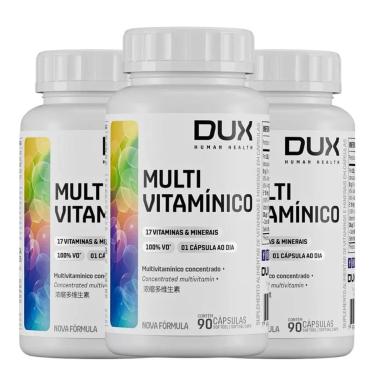 Imagem de 3x Multivitamínico Dux Nutrition 90 Cáps Sabor Sem Sabor-Unissex