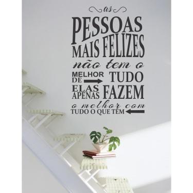 Imagem de Adesivo Decorativo de Parede Frases 80x47 cm
