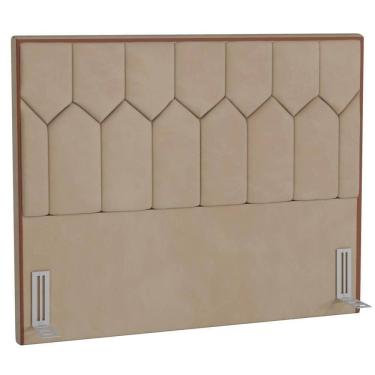 Imagem de Cabeceira Cama Casal Queen 160cm órion P02 Veludo Bege - Mpozenato