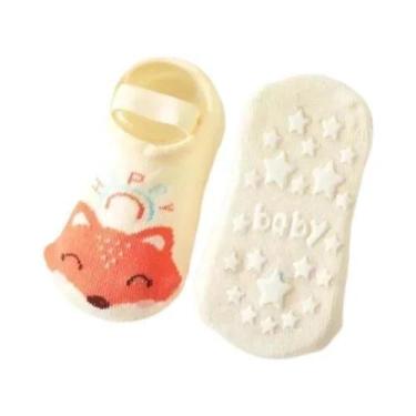 Imagem de Meias De Algodão Antiderrapantes Com Estampa De Desenho Animado Para B