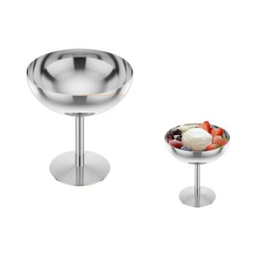 Imagem de Copos De Sorvete, Tigela De Salada, Prato De Frutas Em Aço Inoxidável,