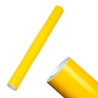 Imagem de Papel Adesivo Contact Amarelo 45cm x 10 Metros de 80 Micras