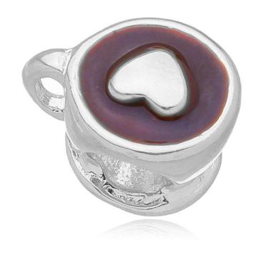 Imagem de Berloque Xícara de Café Separador Banhado a Prata 925 - Work Semijoias