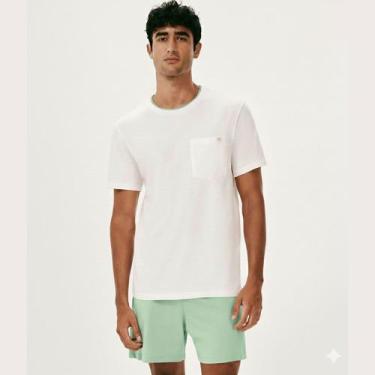 Imagem de Pijama Masculino Curto Hering com Bolso, Off white, XXG
