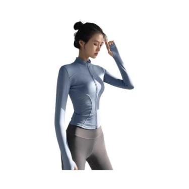 Imagem de Jaqueta De Yoga De Manga Longa Para Mulheres, Secagem Rápida, Proteção