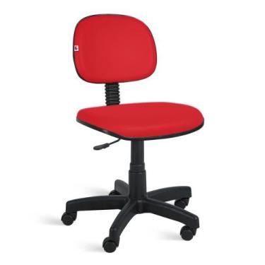 Imagem de Cadeira Ágata Secretária Giratória material sintético Cor:Vermelho - I
