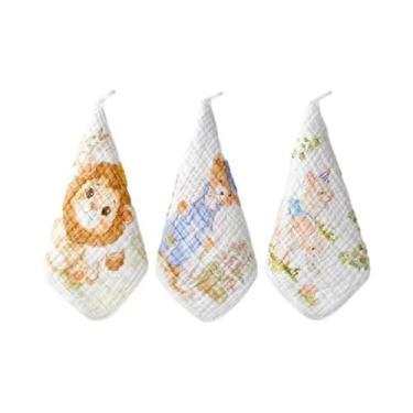Imagem de Toalhas De Bebê De Algodão Muslin De 6 Camadas, 3 Peças, Lenços Macios
