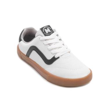 Imagem de Tênis Casual Molekinho BP MK26-28011, Branco, Preto, 33