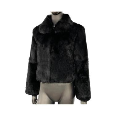 Imagem de Casaco Feminino De Pele Natural De Coelho Para Outono Inverno, Jaqueta