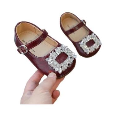 Imagem de Sapatos De Dança Para Meninas Pequenas Com Cristais Brilhantes, Sola D