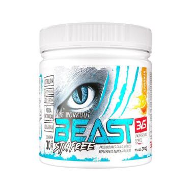 Imagem de Pré Treino BEAST STIM FREE SEM CAFEÍNA 300g Fórmula com Citrulina,BetaAlanina,Creatina e muito mais-Unissex