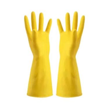 Imagem de Luvas De Látex Resistentes À Água Para Lavar Louça, Extra Resistentes 