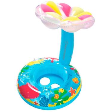 Imagem de Boia Gold Sports Cogumelo Infantil  Bebê e Criança Com Sombreiro Protege Do Sol e Assento