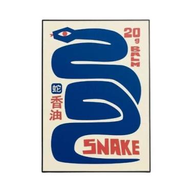 Imagem de Pôster De Arte Moderna De Tóquio Em Tela, Decoração De Parede Com Onda