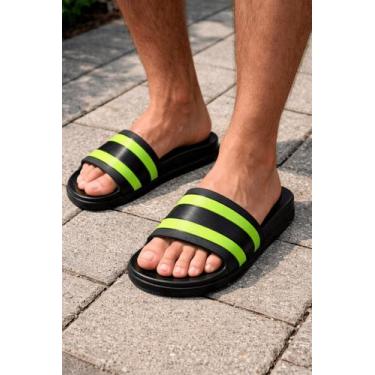 Imagem de Slide Chinelo Masculino Brasil Eleição Ultra Confortável Macio Elegant