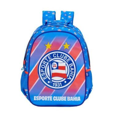 Imagem de Mochila esportiva Escolar Futebol Bahia tricolor 6532 Original - Xeryu