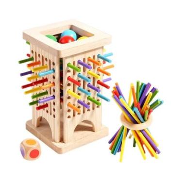 Imagem de Brinquedo De Madeira Montessori Para Bebês: Jogo De Habilidades Motora
