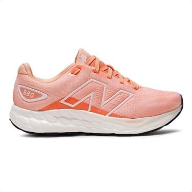 Imagem de Tênis New Balance 680 V8 Feminino, 39, Coral, Laranja