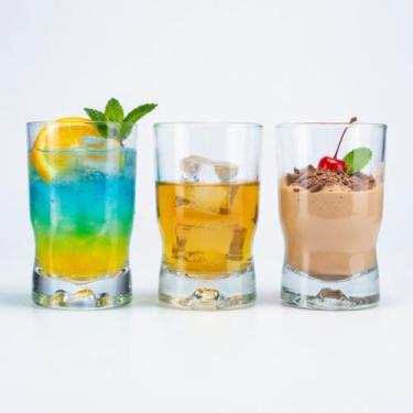 Imagem de Jogo de Copo Amassadinho 240ml Copo De Drink Whisky Suco 12u - Nadir F