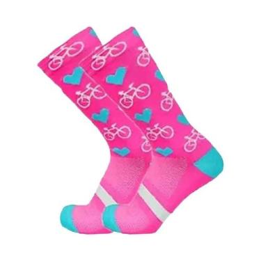 Imagem de Meias Esportivas Masculinas E Femininas, Malha Elástica De Secagem Ráp