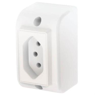Imagem de Tomada 2p+t 10a 250 Volts Sobrepor - 2549 - Fame Tomada Padrao 2p+t 10