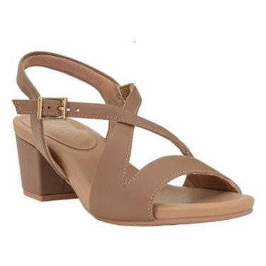 Imagem de Sandália Camel Tiras Cruzadas | Usaflex-Feminino