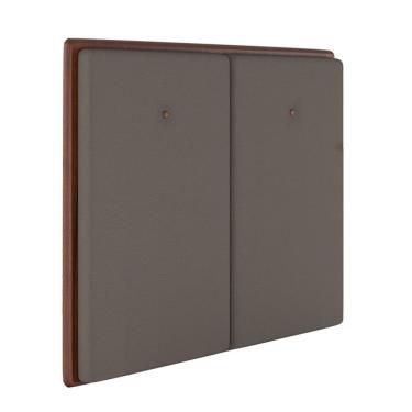 Imagem de Cabeceira Estofada Casal 140 Cm Coral Corino Marrom