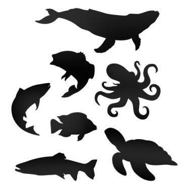 Imagem de Adesivo Vinílico Animais Marinhos Lavável Fácil de Aplicar _ Quarto In