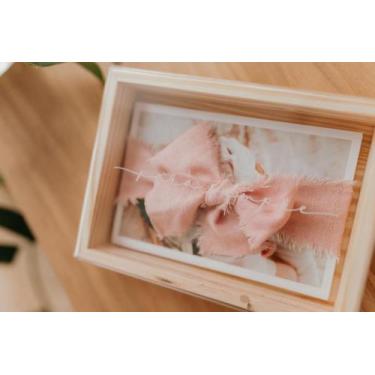 Imagem de Kit de 10 Caixas para Fotos 10x15cm em Madeira Pinus com Tampa em Acrí