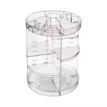 Imagem de Prateleira Porta Maquiagem 4 Andares Organizador De Cosmeticos Girator