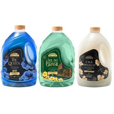 Imagem de Kit 3 Lava Roupas Coala 3L The Queen Sol do Brasil e Chá Branco Limpez