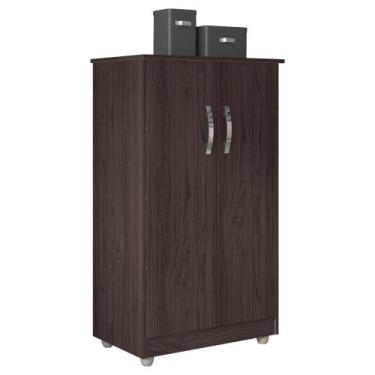 Imagem de Armário Multiuso Organizador Rosana 2 Portas Castanho - AJL Móveis, Ca