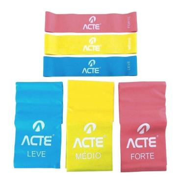 Imagem de KIT FAIXA ELASTICA 3 BANDS + 3 MINI BANDS T270-A - VERMELHO/AMARELO U-Unissex