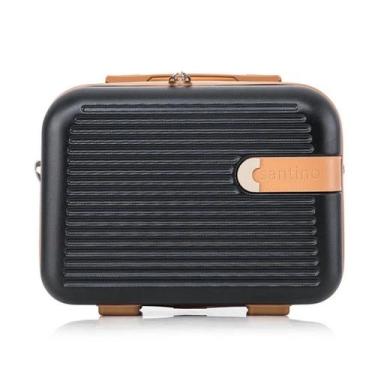 Imagem de Frasqueira porta maquiagem Abs Grande Santino Viagem Rígida cor:Pretot