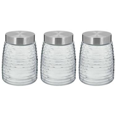 Imagem de KIT 3 POTE MANTIMENTOS HOME&CO COM TAMPA VIDRO 1,2L 16x12x12