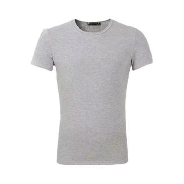 Imagem de Camiseta Térmica Masculina De Veludo De Manga Curta Para Inverno - Cam