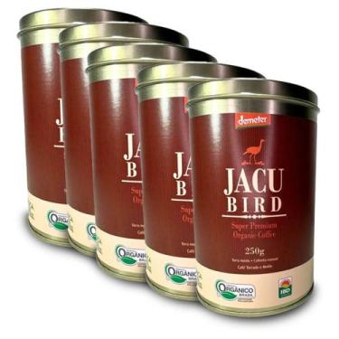 Imagem de Café Jacu Bird Torrado e Moído Kit 5 Latas de 250g - Jacu Bird Camocim